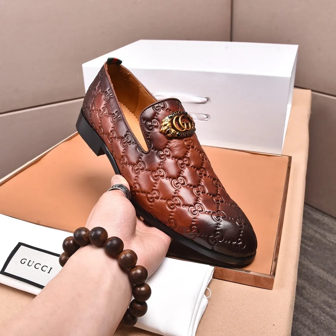 Men's shoes💰540📛📛Original (water-dyed cowhide) Gucci GUCCI official website formal shoes🌀 Italian🇮🇹imported cowhide➕top imported water-dyed cowhide lining💋Finely handmade original bottom, the real thing looks better when photographed in person Standard size 38-44